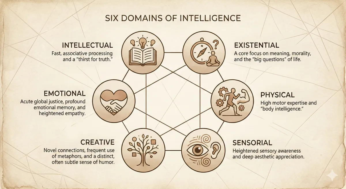 Six domains of intelligence